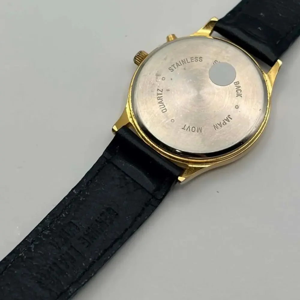 Gold & Black Time Men's Watch